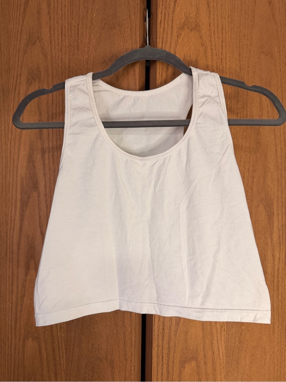 NVGTN White Cropped Tank Top